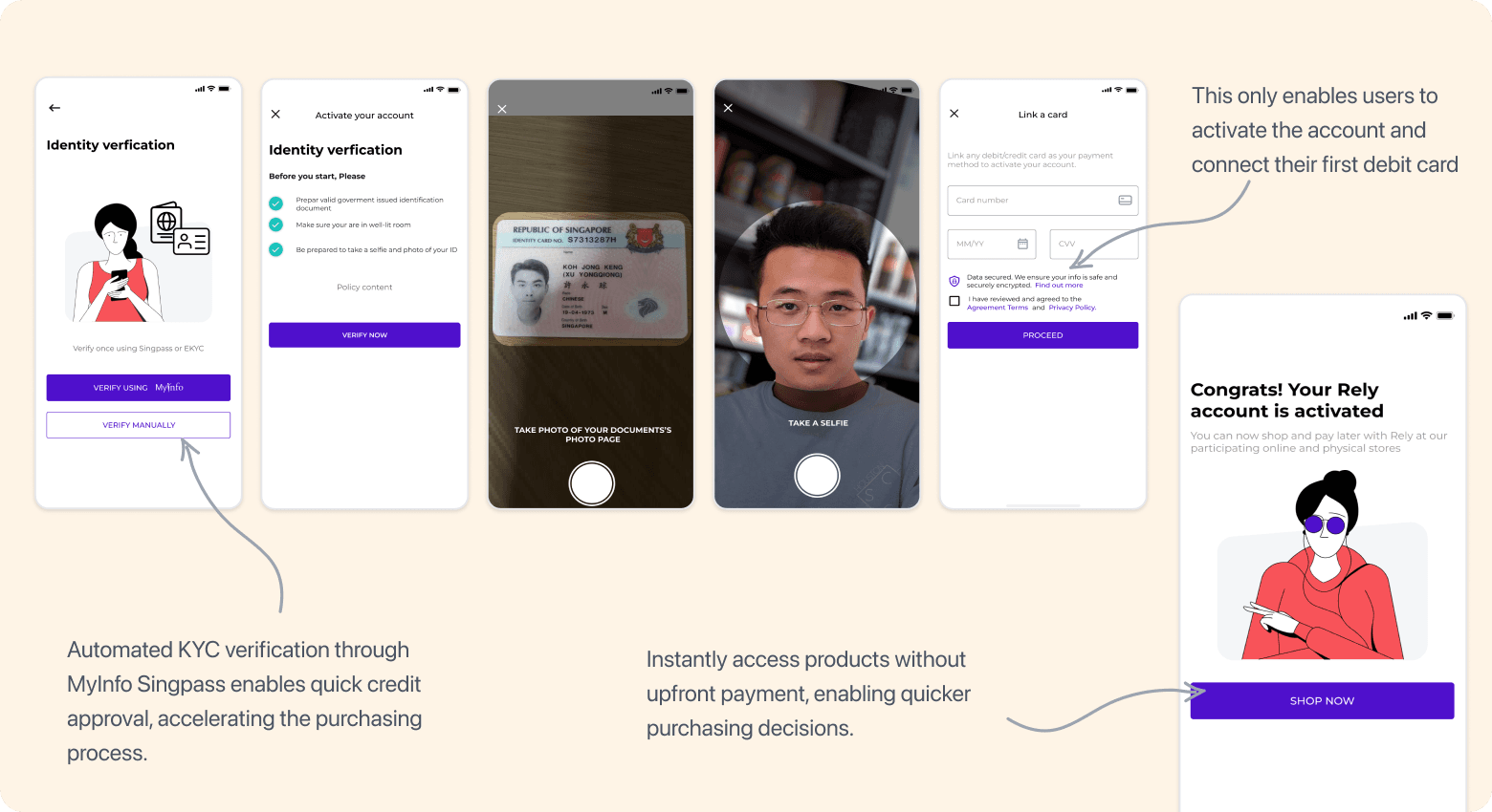 QR-based merchant checkout flow screens